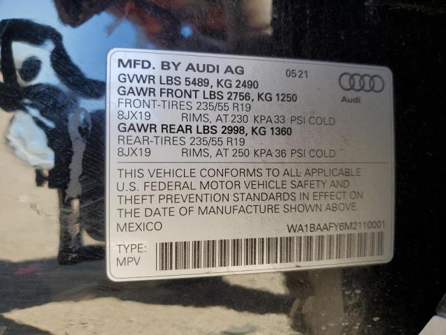 2021 AUDI Q5 PREMIUM WA1BAAFY6M2110001