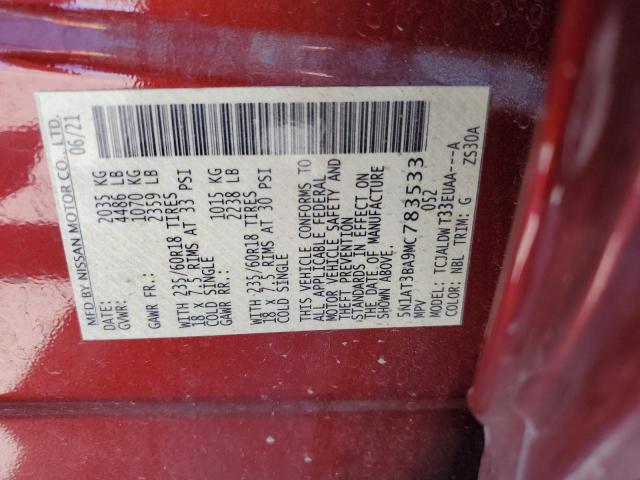 2021 NISSAN ROGUE SV 5N1AT3BA9MC783533