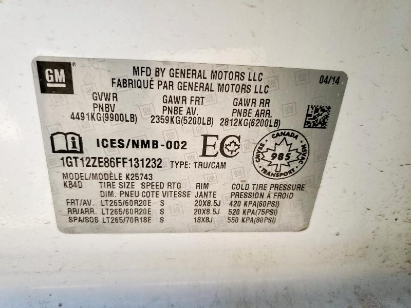 2015 GMC SIERRA K25 1GT12ZE86FF131232