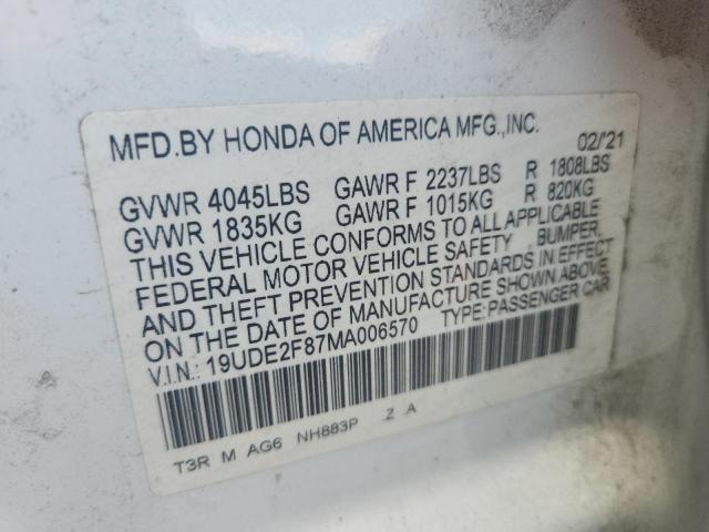 2021 ACURA ILX PREMIU 19UDE2F87MA006570