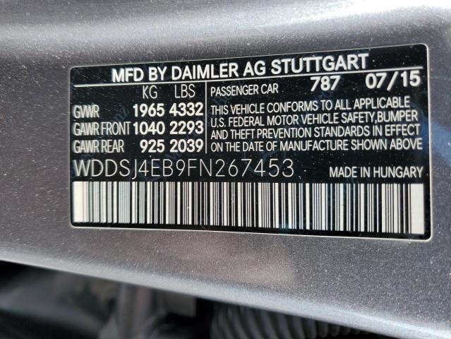 2015 MERCEDES-BENZ CLA 250 WDDSJ4EB9FN267453