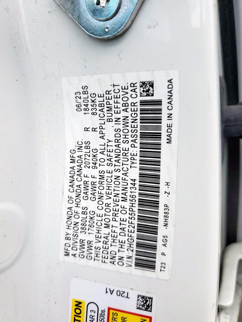 2023 HONDA CIVIC SPOR 2HGFE2F55PH561344