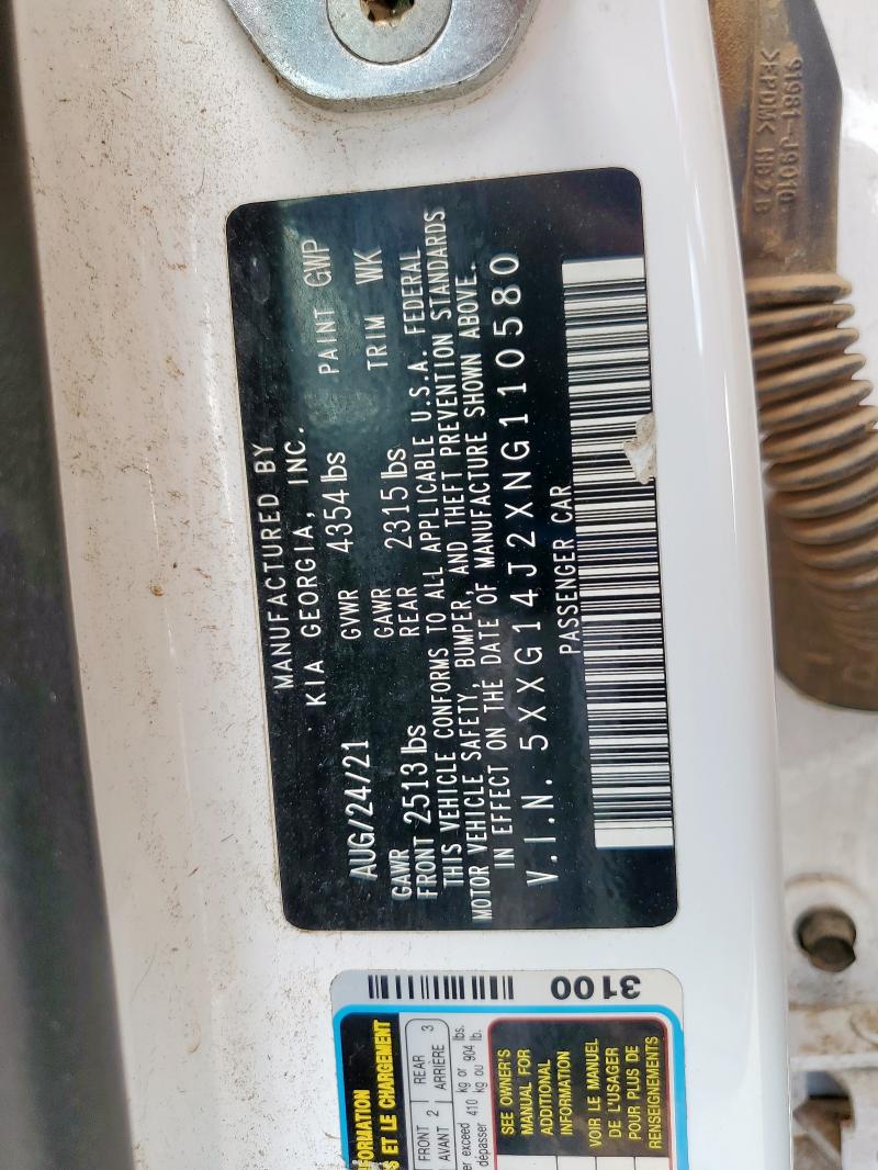 2022 KIA K5 LXS 5XXG14J2XNG110580