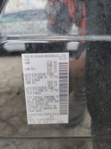 2020 NISSAN PATHFINDER SL 5N1DR2CN1LC601331