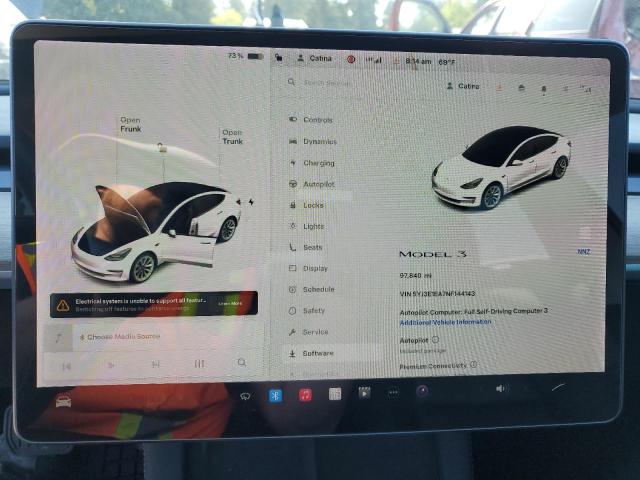 2022 TESLA MODEL 3 5YJ3E1EA7NF144143