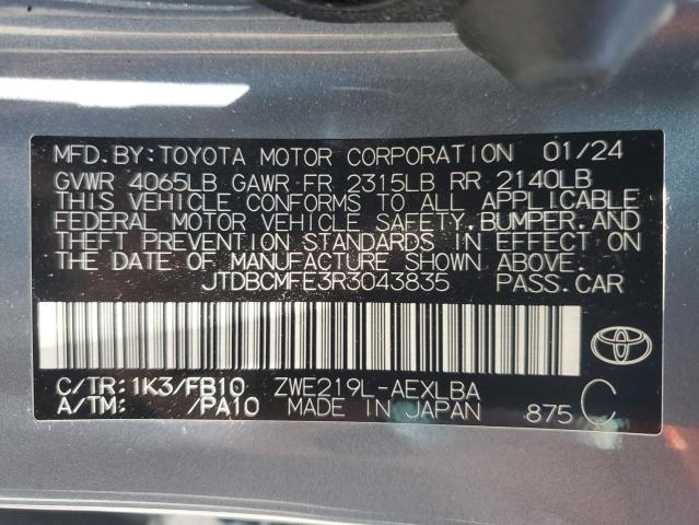 2024 TOYOTA COROLLA LE - JTDBCMFE3R3043835