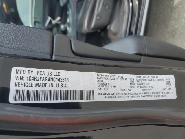 2022 JEEP GRAND CHER 1C4RJFAG4NC142344