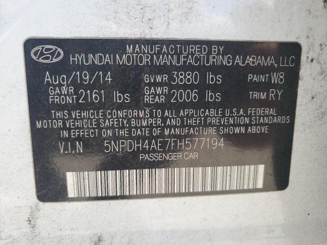 2015 HYUNDAI ELANTRA SE 5NPDH4AE7FH577194