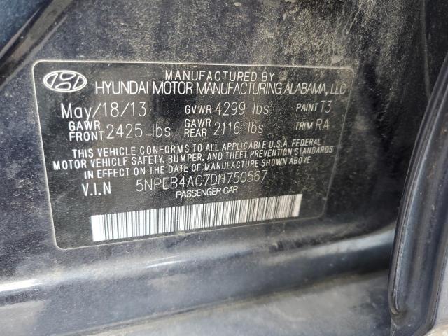2013 HYUNDAI SONATA GLS - 5NPEB4AC7DH750567