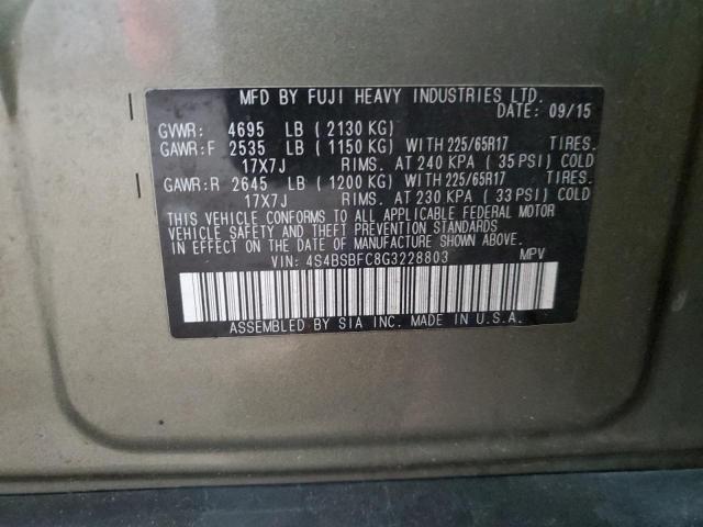2016 SUBARU OUTBACK 2. - 4S4BSBFC8G3228803