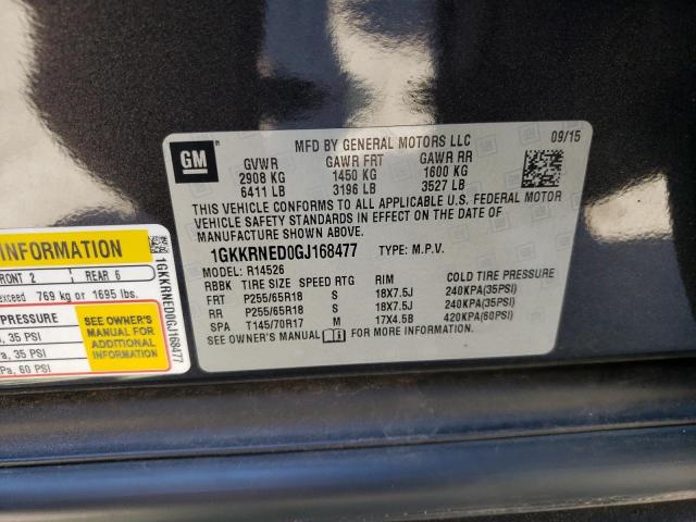 2016 GMC ACADIA SLE 1GKKRNED0GJ168477