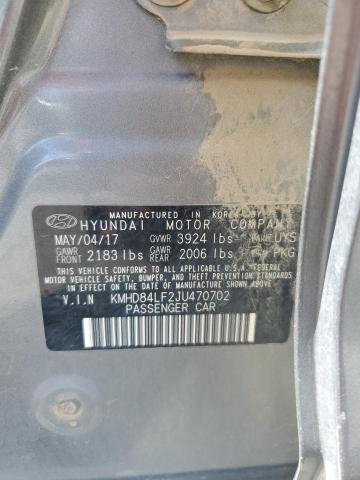KMHD84LF2JU470702 2018 HYUNDAI ELANTRA