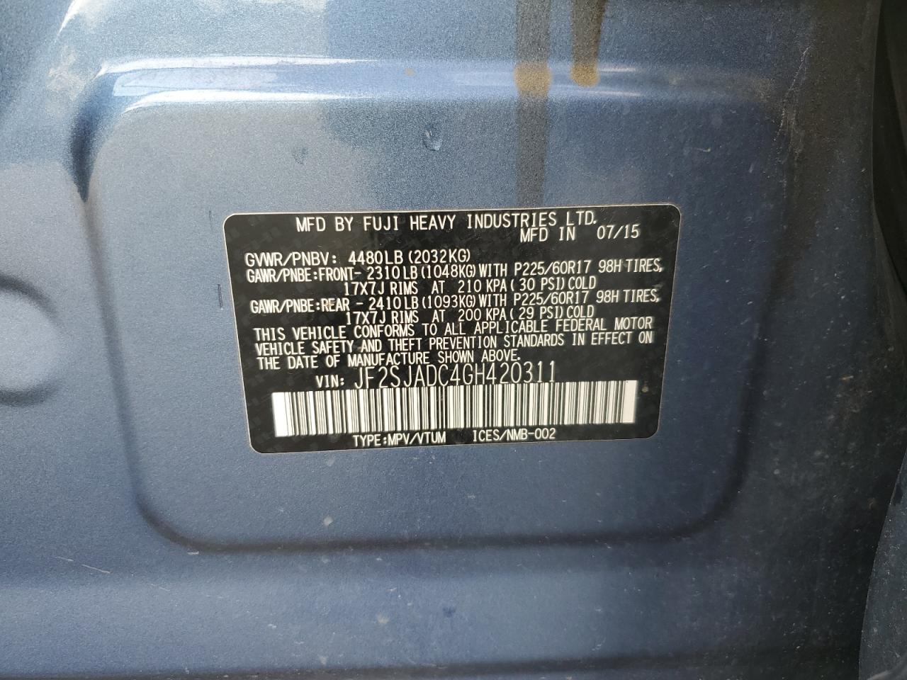 SUBARU FORESTER 2.5I PREMIUM