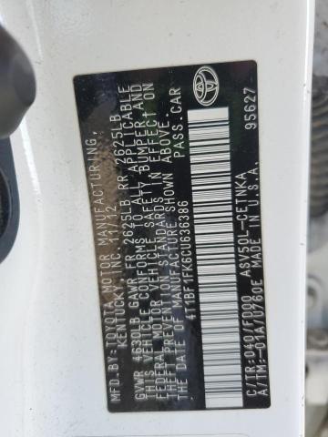2012 TOYOTA CAMRY BASE - 4T1BF1FK6CU636386