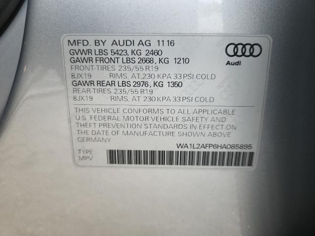 2017 AUDI Q5 PREMIUM WA1L2AFP6HA085895