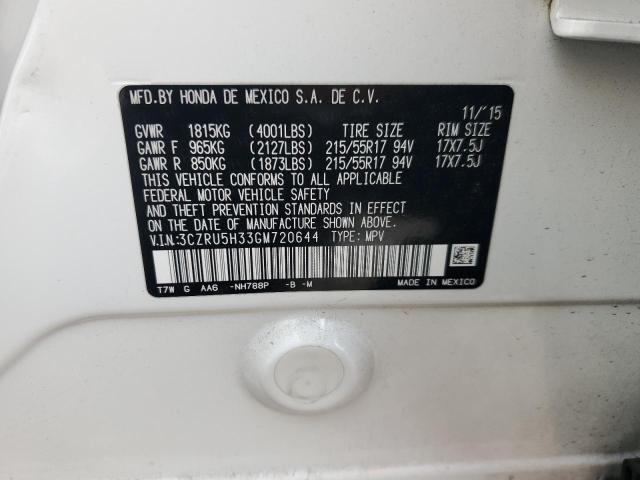 2016 HONDA HR-V LX 3CZRU5H33GM720644