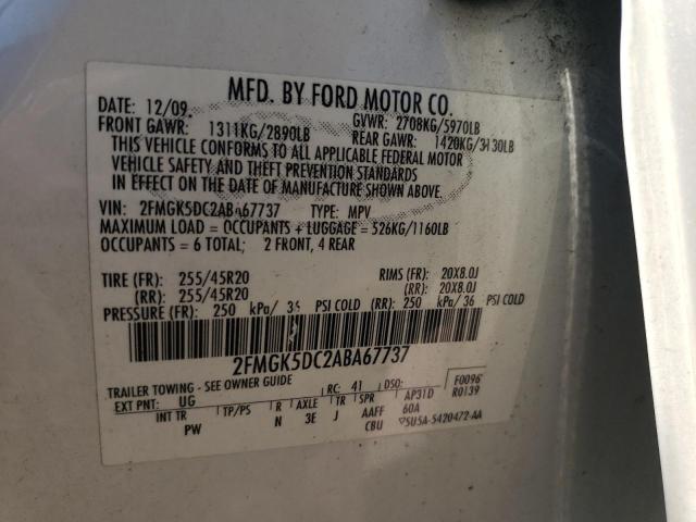 2010 FORD FLEX LIMIT - 2FMGK5DC2ABA67737