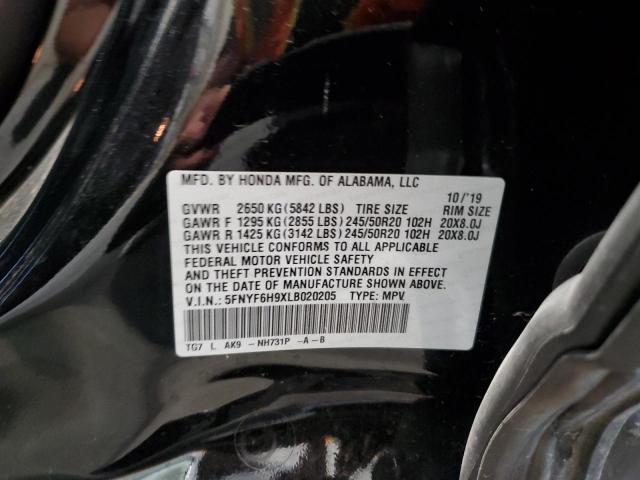 2020 HONDA PILOT TOUR 5FNYF6H9XLB020205
