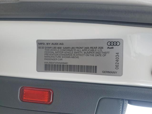 2022 AUDI A4 PREMIUM WAUBBAF4XNN009461