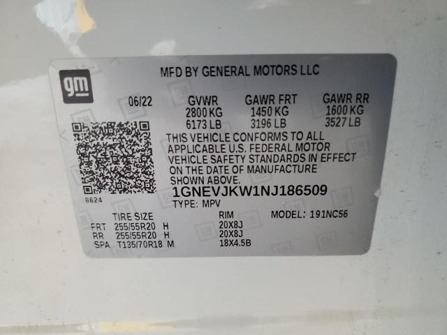 2022 CHEVROLET TRAVERSE R 1GNEVJKW1NJ186509
