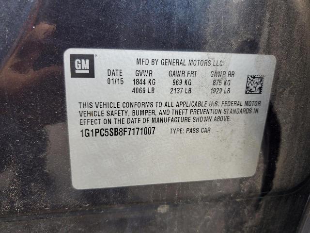 2015 CHEVROLET CRUZE LT - 1G1PC5SB8F7171007