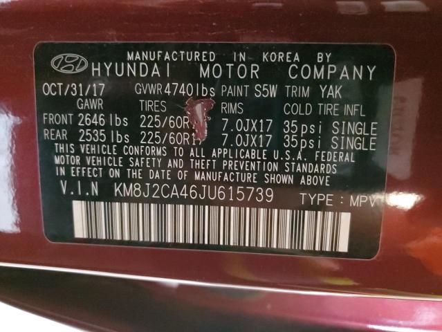 2018 HYUNDAI TUCSON SE KM8J2CA46JU615739
