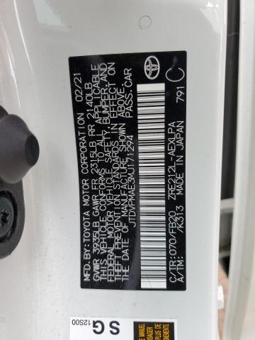 2021 TOYOTA COROLLA LE JTDVPMAE3MJ171294