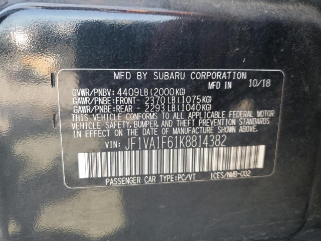 2019 SUBARU WRX PREMIU JF1VA1F61K8814382