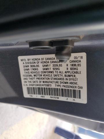 2018 HONDA CIVIC 2HGFC3A52JH755873