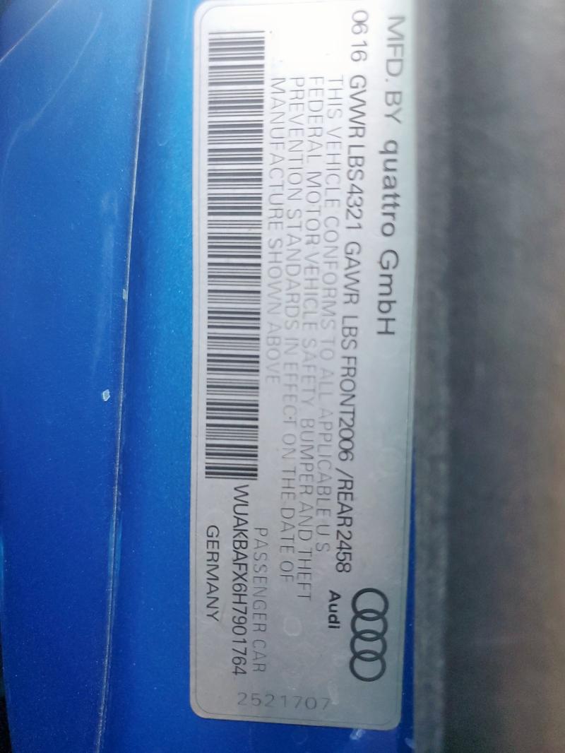 2017 AUDI R8 5.2 PLU - WUAKBAFX6H7901764