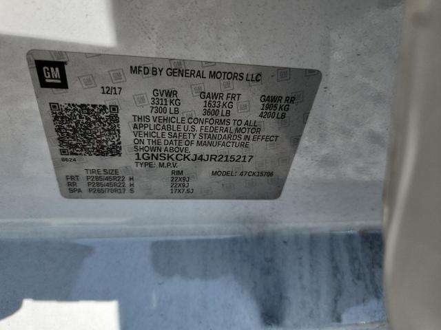 2018 CHEVROLET TAHOE K150 - 1GNSKCKJ4JR215217