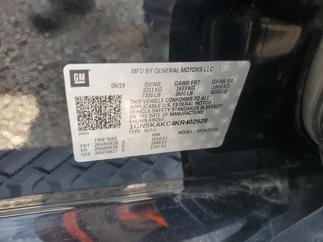 2019 CHEVROLET TAHOE K150 1GNSKAKC4KR402528