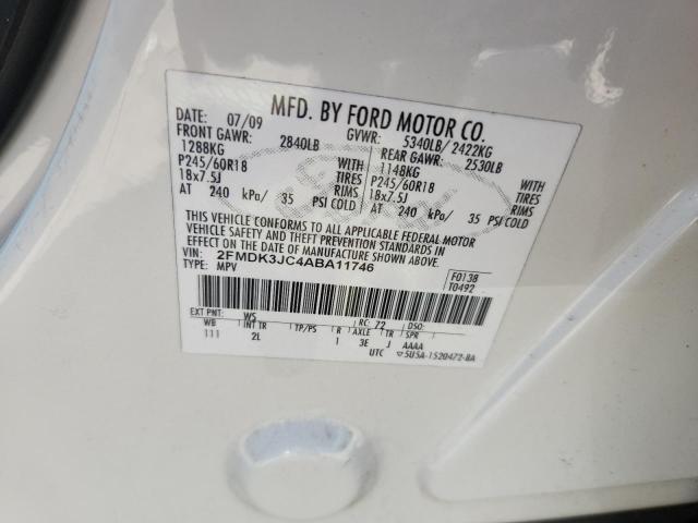 2010 FORD EDGE SEL - 2FMDK3JC4ABA11746