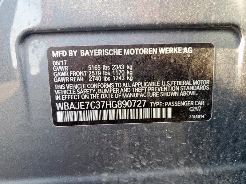 2017 BMW 540 XI WBAJE7C37HG890727