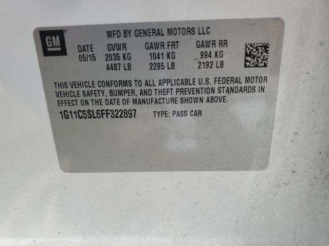 2015 CHEVROLET MALIBU 1LT 1G11C5SL6FF322897
