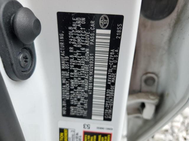 2019 TOYOTA CAMRY XSE 4T1B61HK1KU269361
