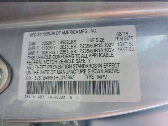 2017 ACURA RDX TECHNO 5J8TB4H51HL013995