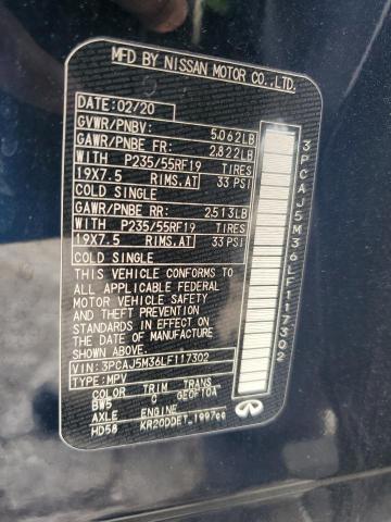 2020 INFINITI QX50 PURE 3PCAJ5M36LF117302