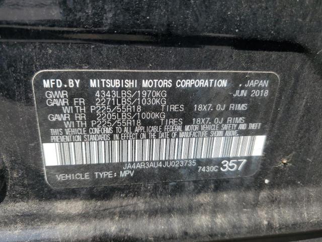 2018 MITSUBISHI OUTLANDER JA4AR3AU4JU023735