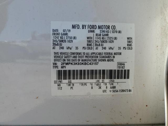 2019 FORD EDGE TITAN - 2FMPK3K93KBC43157