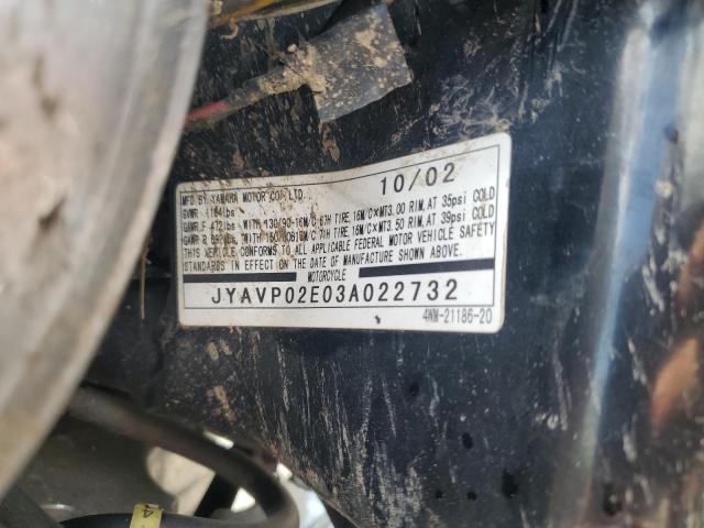 2003 YAMAHA XV1600 AS JYAVP02E03A022732