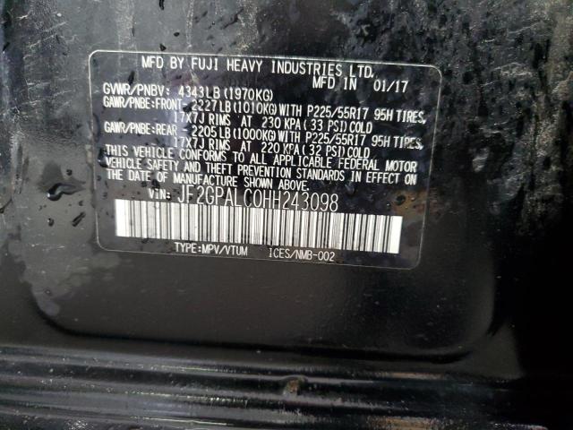 2017 SUBARU CROSSTREK JF2GPALC0HH243098