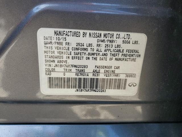2015 INFINITI Q50 BASE JN1BV7AR7FM420293