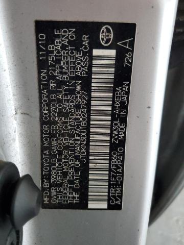 2011 TOYOTA PRIUS - JTDKN3DU1B0247927