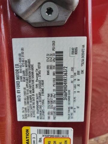 2017 FORD FUSION SE - 3FA6P0HD4HR136372