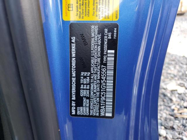 2016 BMW 228 I SULE WBA1F9C51GV545567