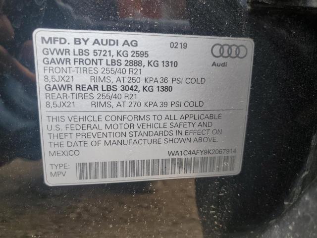 2019 AUDI SQ5 PRESTI WA1C4AFY9K2067914