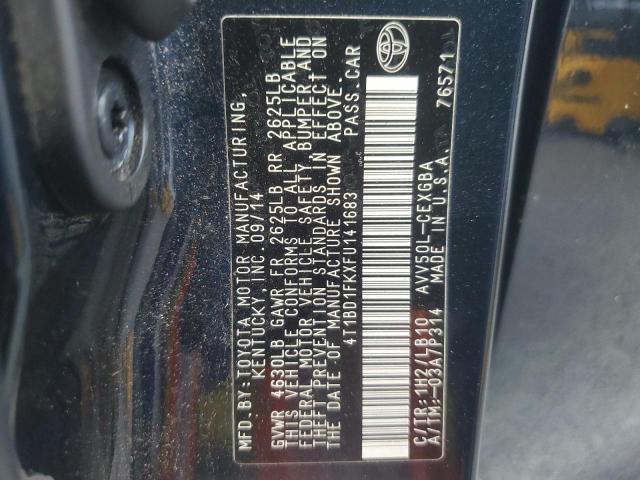 2015 TOYOTA CAMRY HYBR 4T1BD1FKXFU141683