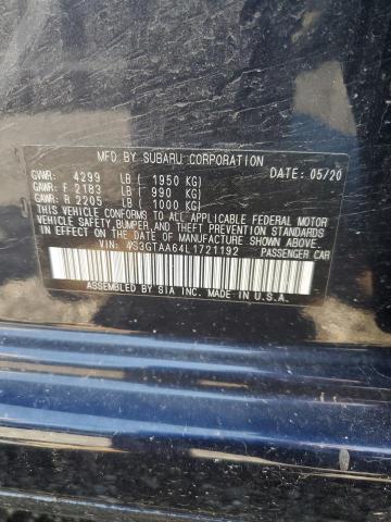 2020 SUBARU IMPREZA 4S3GTAA64L1721192