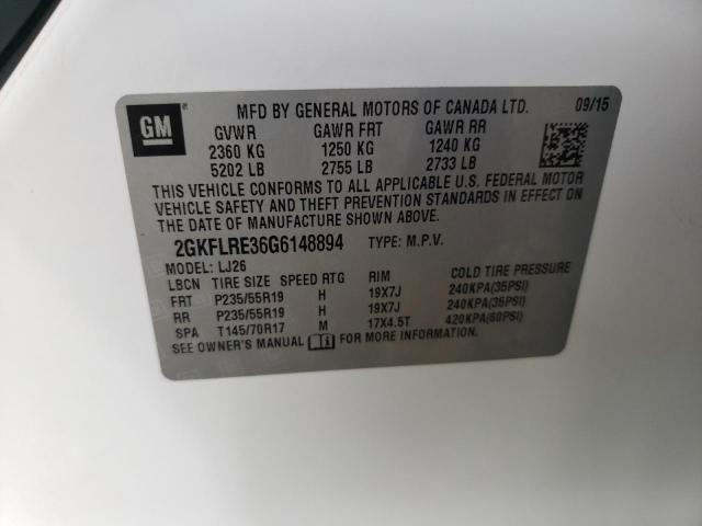 2016 GMC TERRAIN DE 2GKFLRE36G6148894